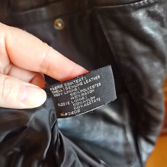 Jos. A. Bank Men's Black Leather Jacket - Pockets - Size 2XB - Picture 4 of 8